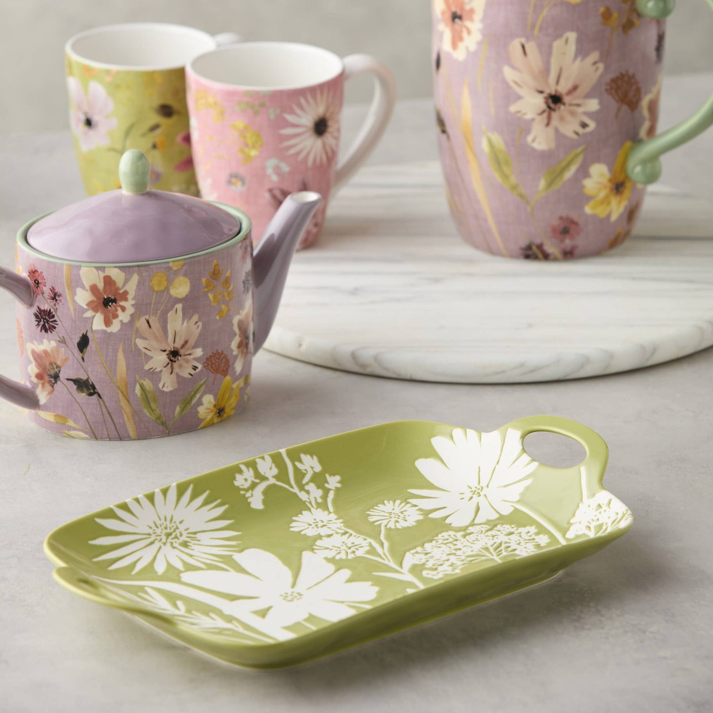 Wildflowers Wax off Rectangular Platter