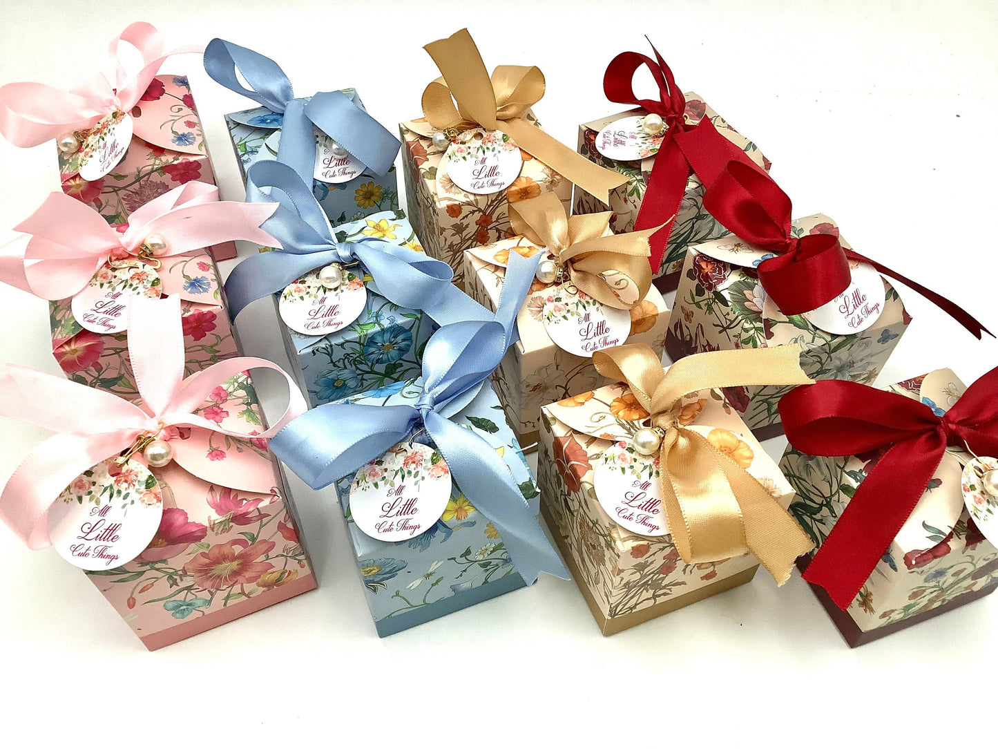 Beautiful Floral Tea Box. Black Tea with Rose Petals Teabag