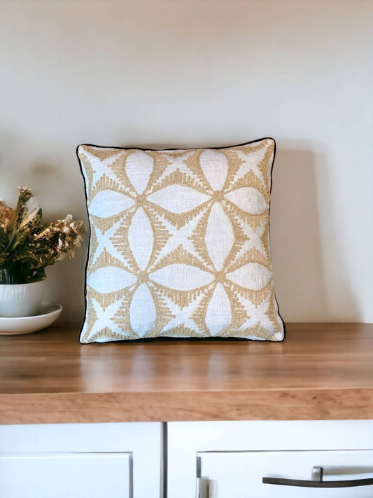 Handmade Floral Throw Pillow