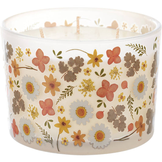 Orange Flowers Candle