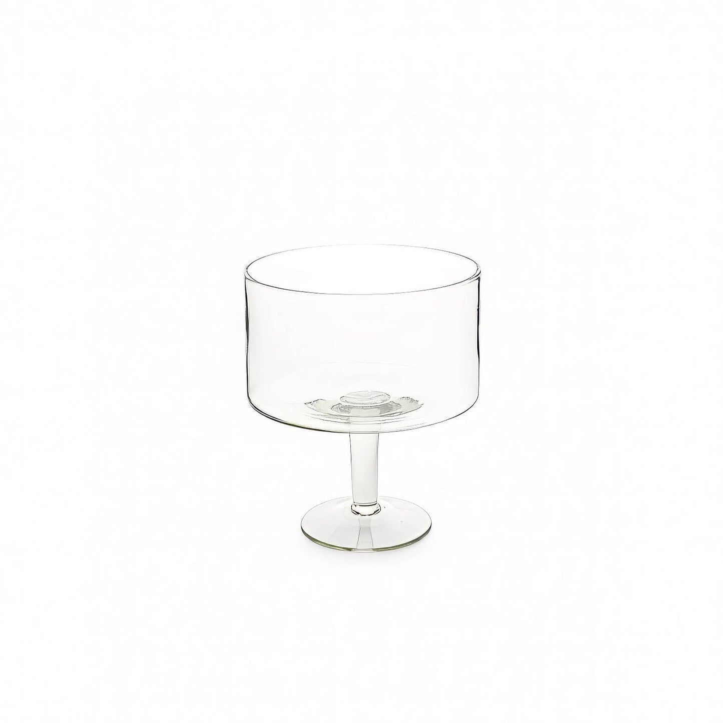Med. Pedestal Glass Jar with Wood Top