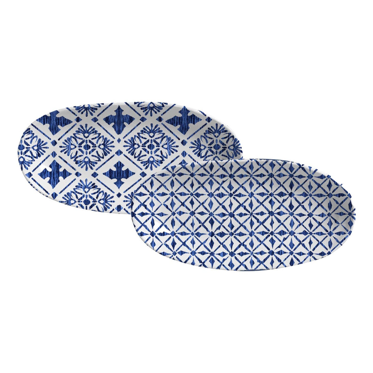 Deep Oval Platter Large 12.6 x 6.3" Set of 2 designs Maya