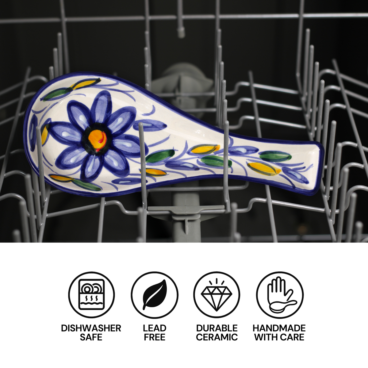 Mediterranean Ceramic Spoon Rest