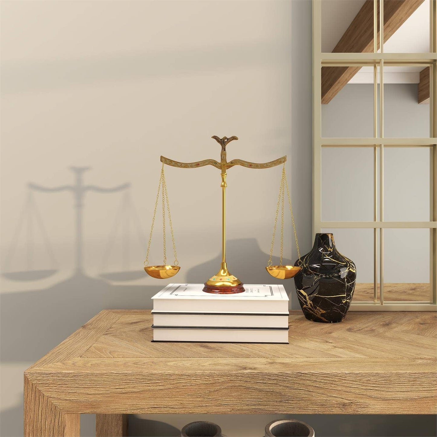 A-30651: BRASS SCALE 12"W, 12"H
