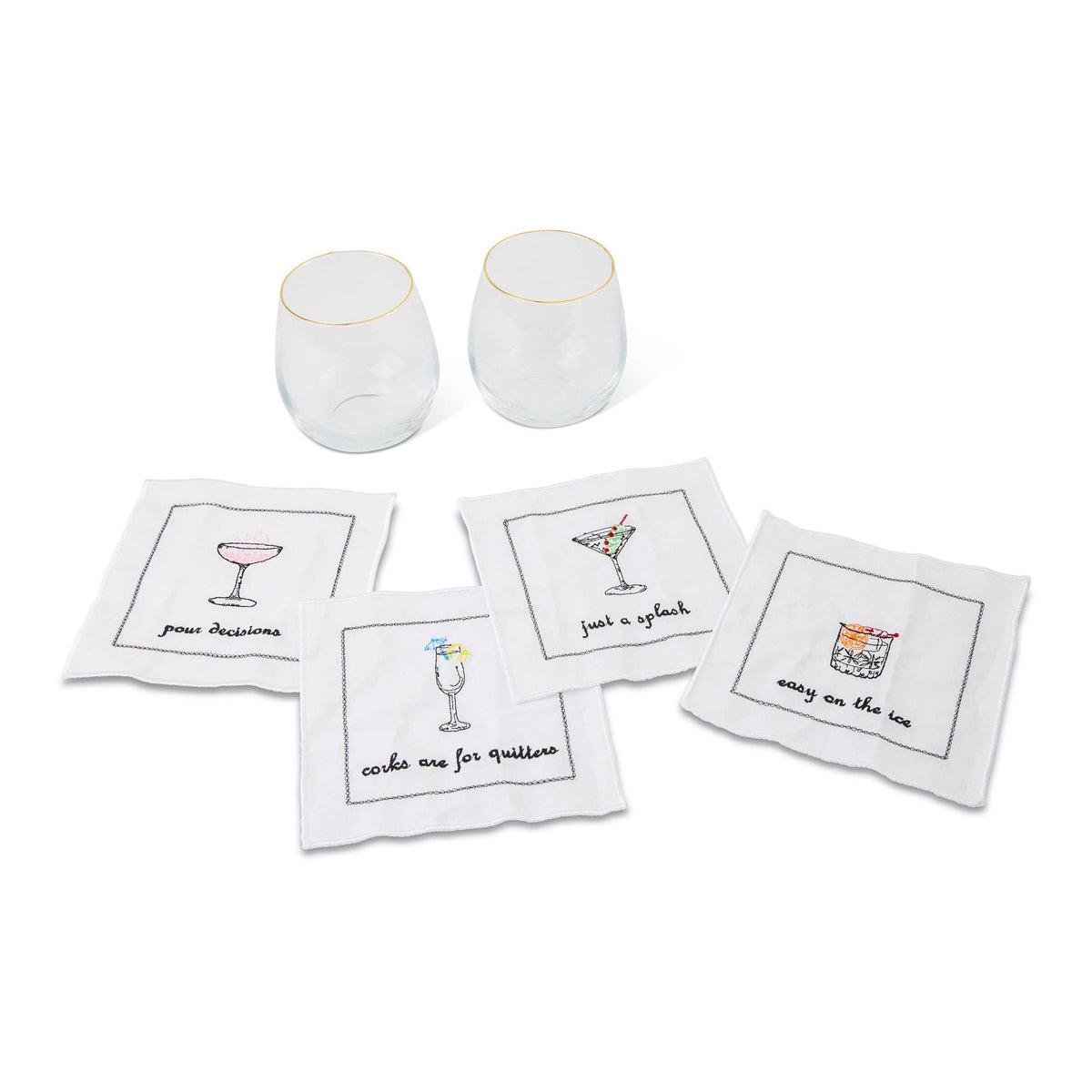 16oz Wine and Napkin Set