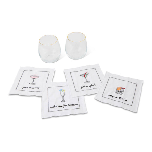 16oz Wine and Napkin Set