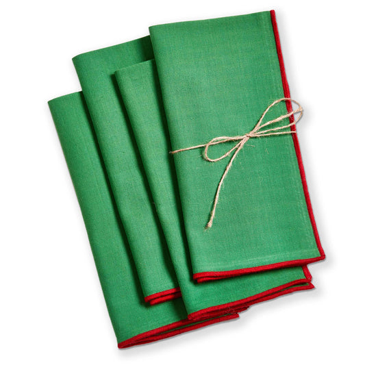 Christmas Color Pop Napkin Set Of 4 Bright Green