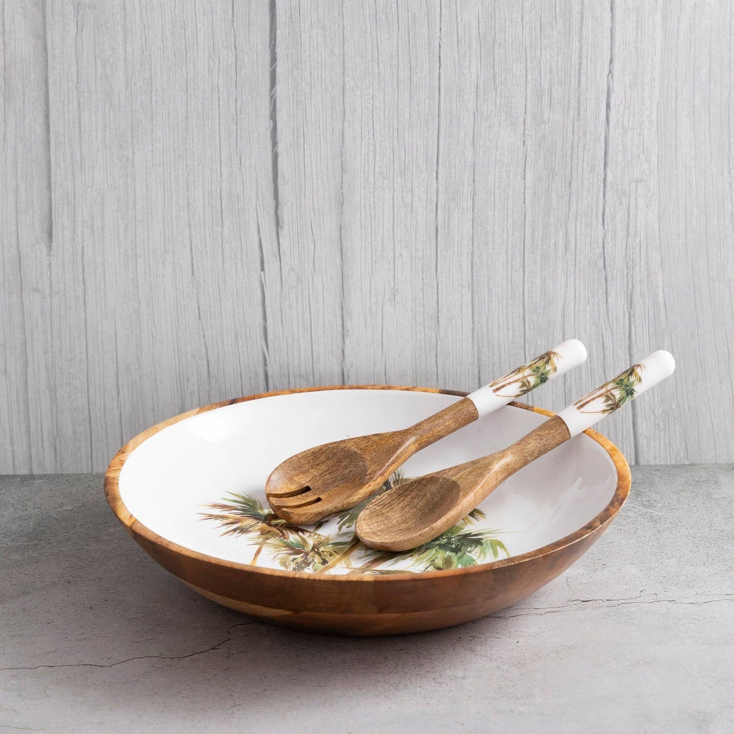 Mango Wood Large Round Bowl