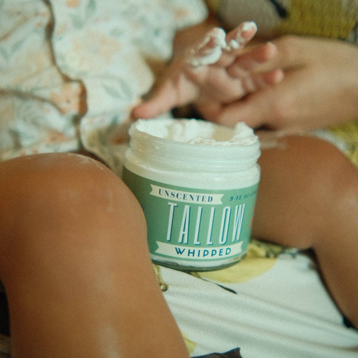 Unscented Whipped Tallow – All-Natural Moisturizer | Pure Beef Tallow Cream for Face & Body |Lady May Handmade, Preservative-Free Skincare