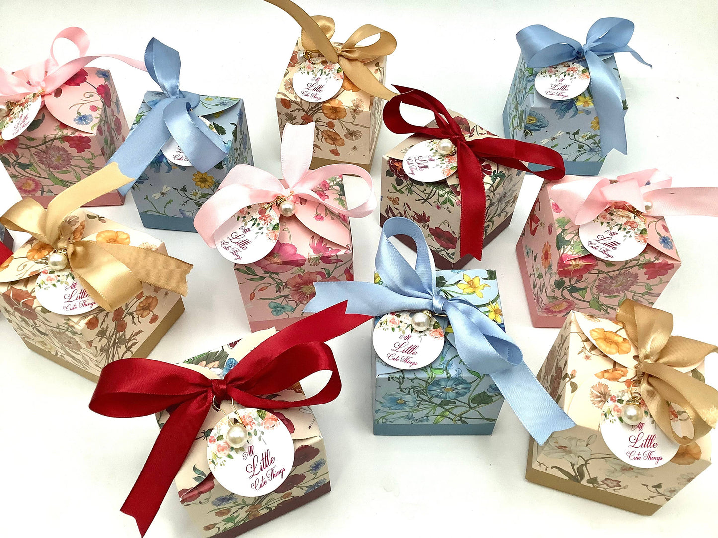 Beautiful Floral Tea Box. Black Tea with Rose Petals Teabag