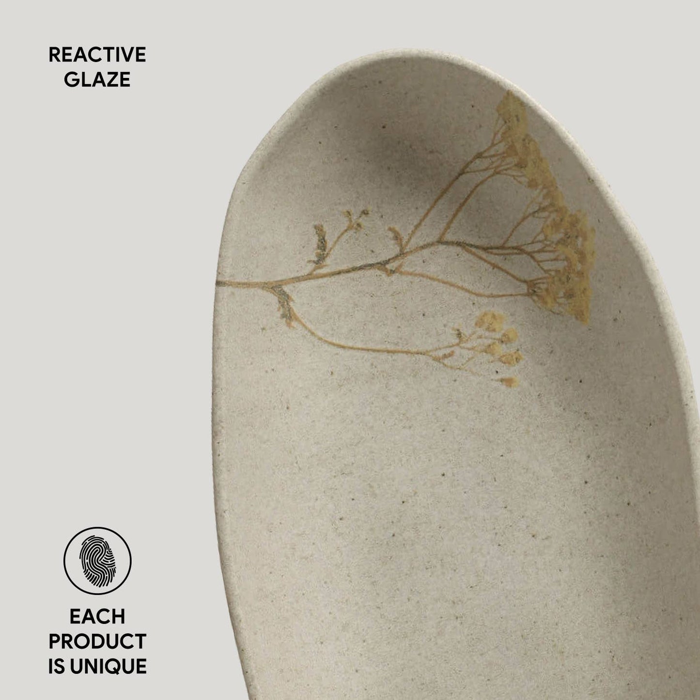 Deep Oval Platter Large Stoneware 12.6 x 6.3" Campestre