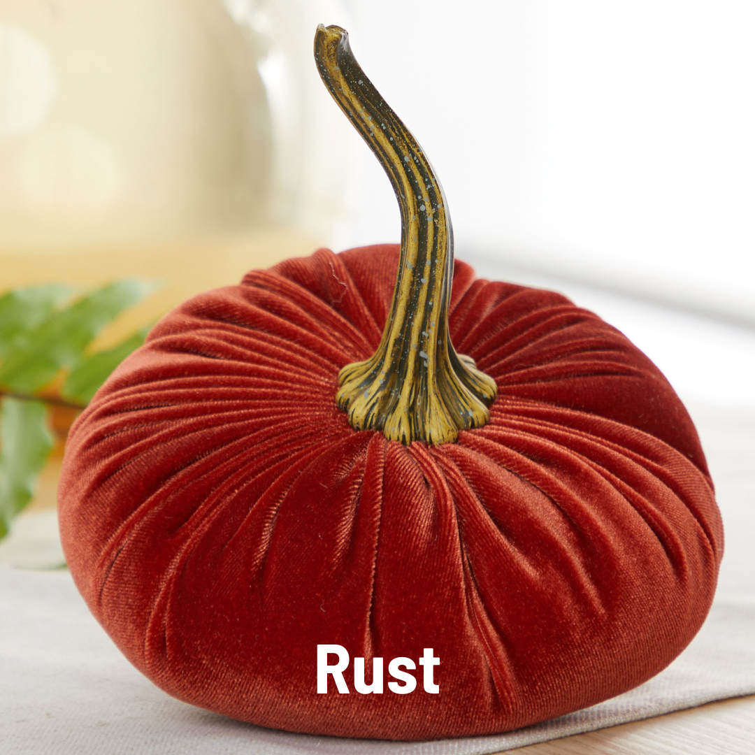 Pumpkin Large Velvet, Fall Decor, Shelf Sitter, Tablescape