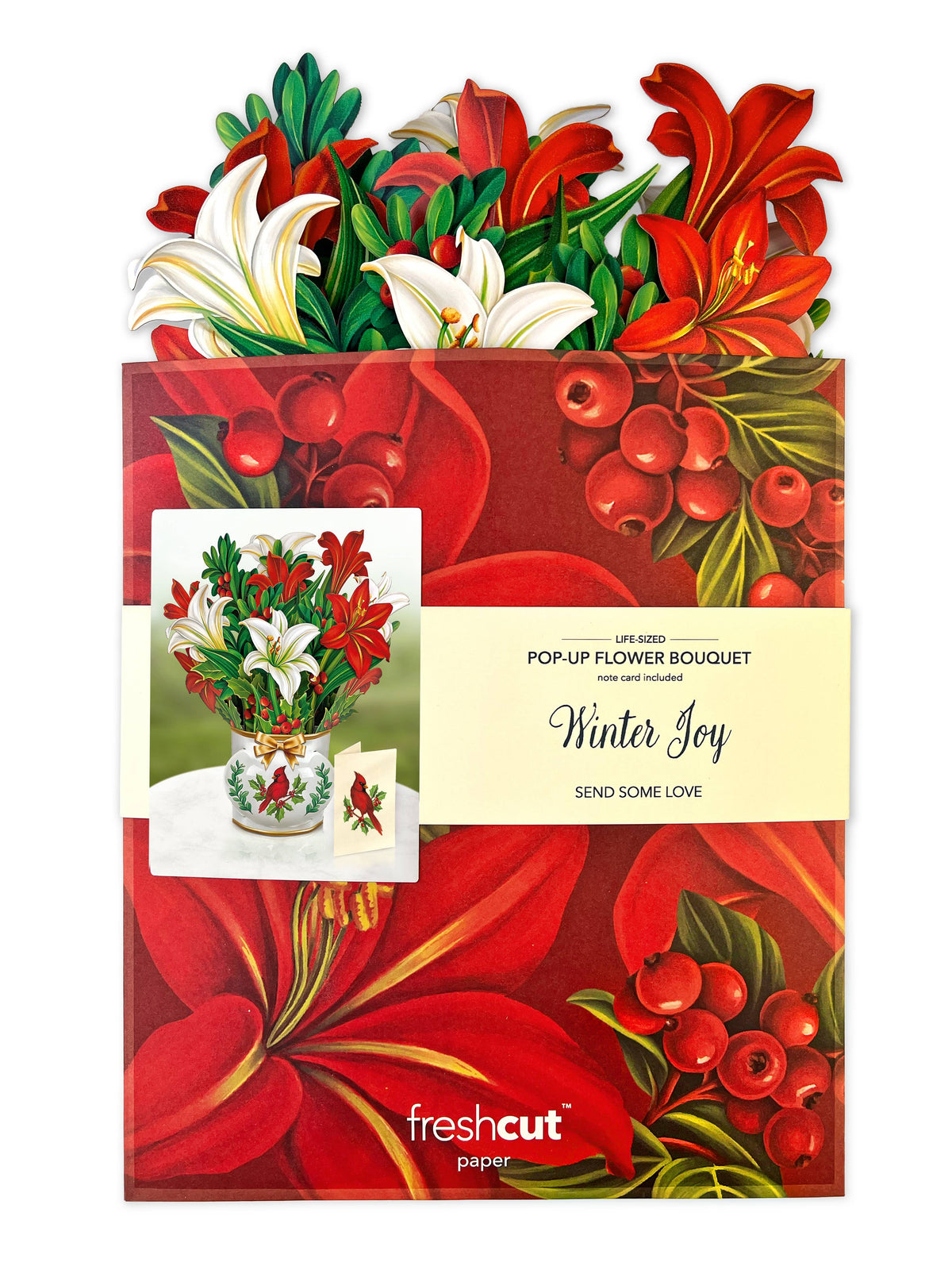 Winter Joy Pop up holiday Greeting Card