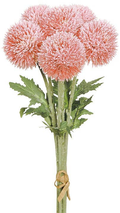 Artificial Globe Thistle Flower Bundle - 3 color options