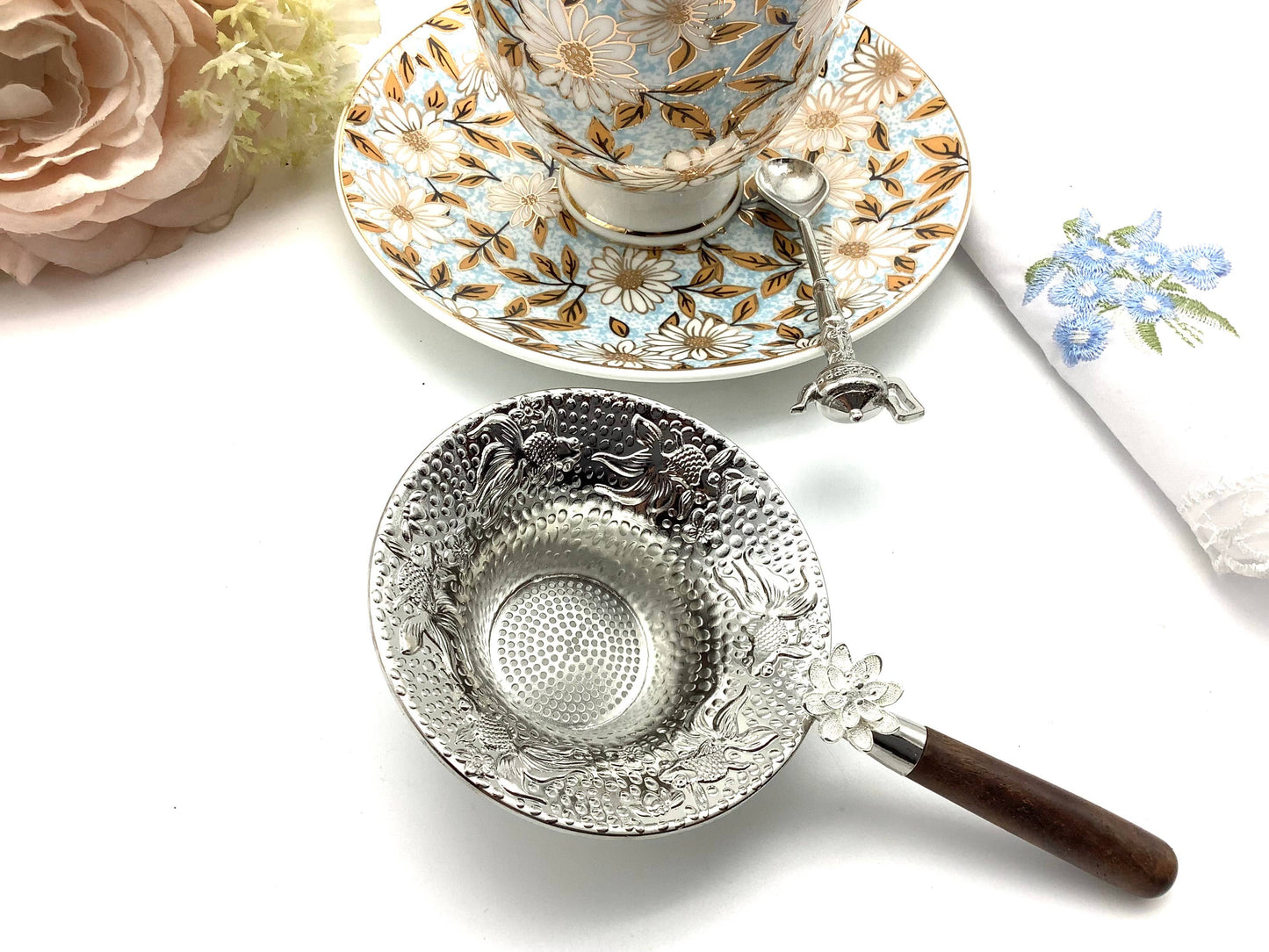Premium Stainless Steel Tea Infuser Strainer with handle