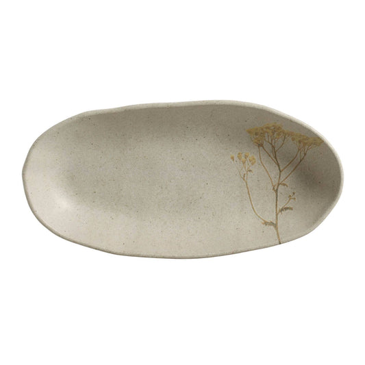 Deep Oval Platter Large Stoneware 12.6 x 6.3" Campestre