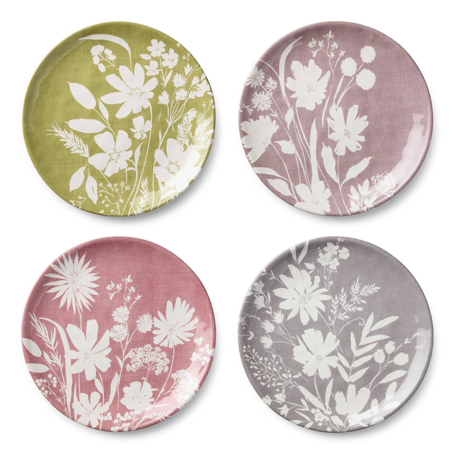 Wildflowers Dinner Plate 11in 4 asst