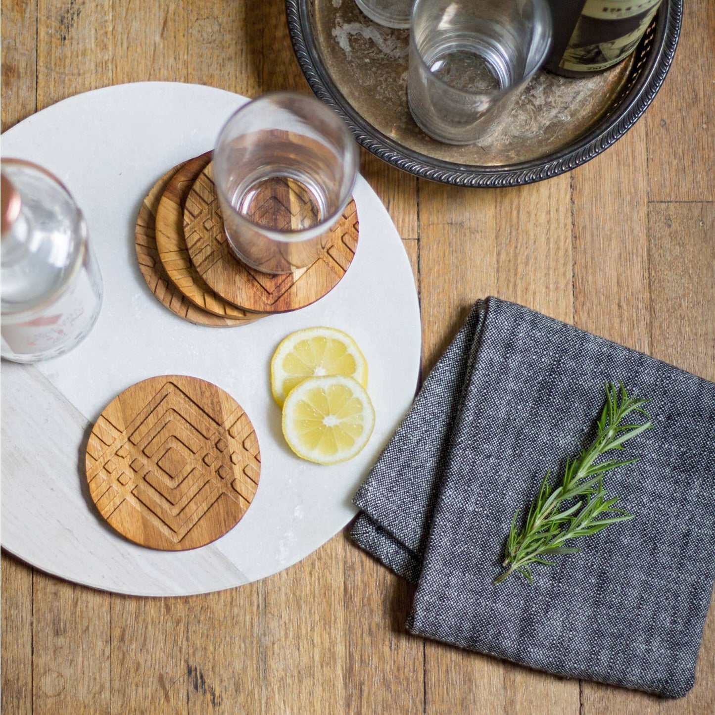 Danica Studio Facet Geo Coaster Set of 4