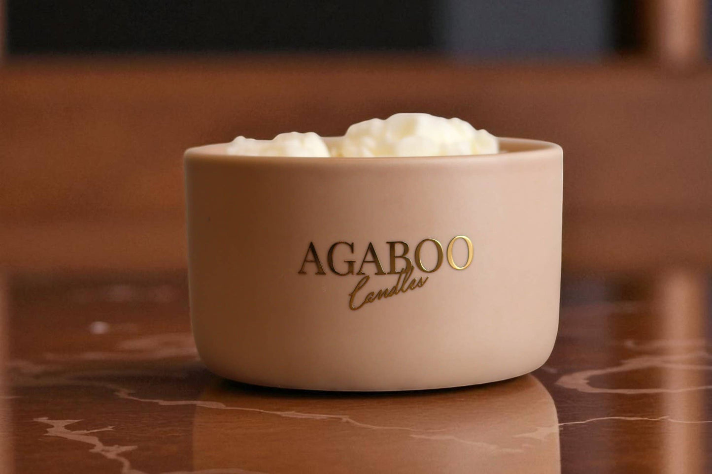 Handmade Ceramic Jar Candle - 8 oz 2.5x4.5in - Container