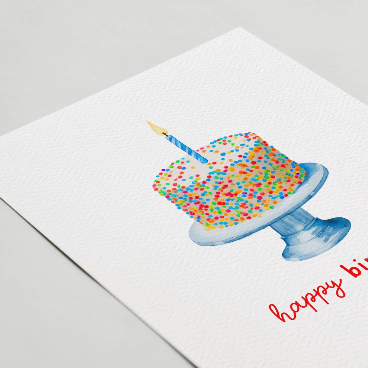 Confetti Cake Card, Happy Birthday Card