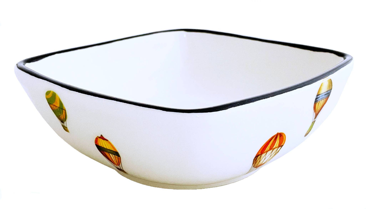 Up up and Away Hot Air Balloon Square Bowl
