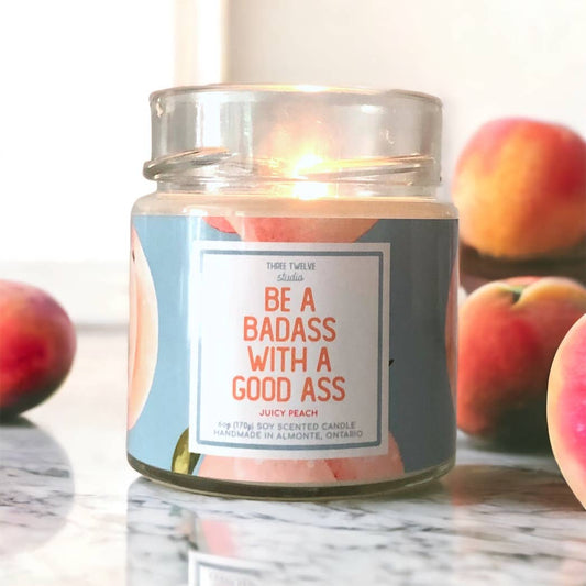 Juicy Peach, Badass soy scented candle