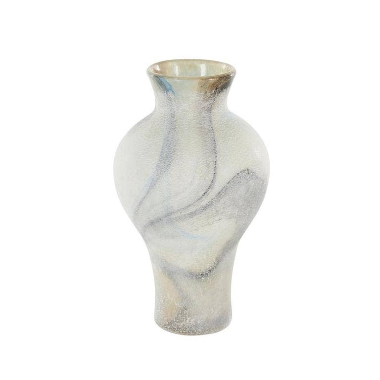 Distressed Frosted 'Marbled' Vase