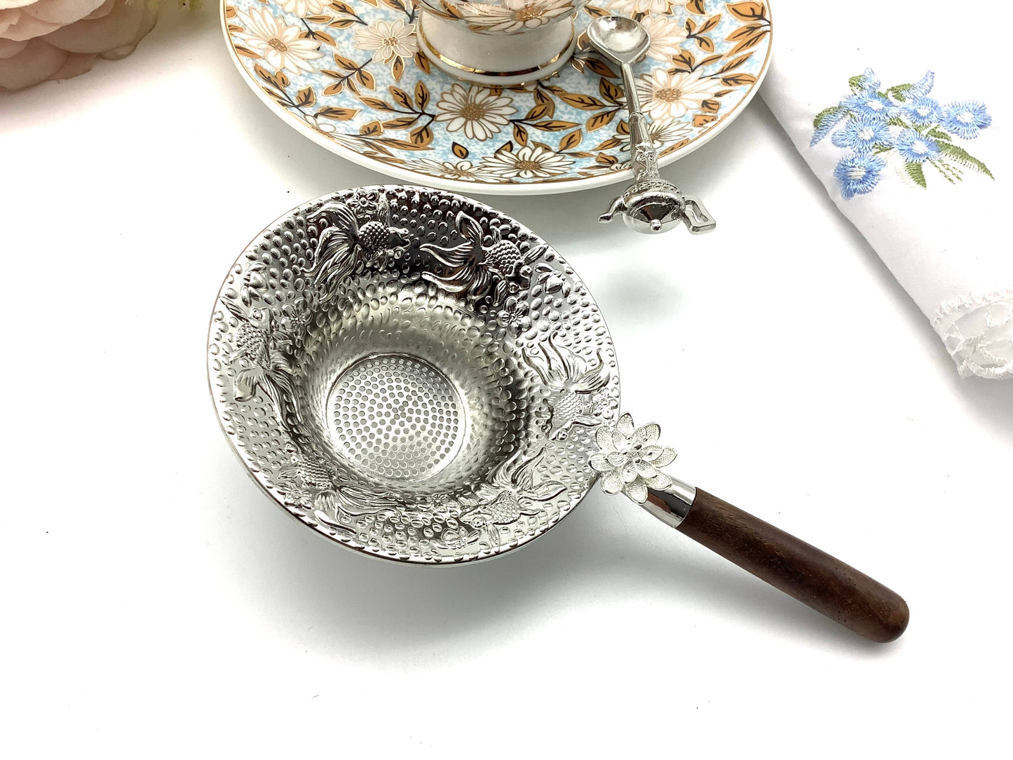 Premium Stainless Steel Tea Infuser Strainer with handle
