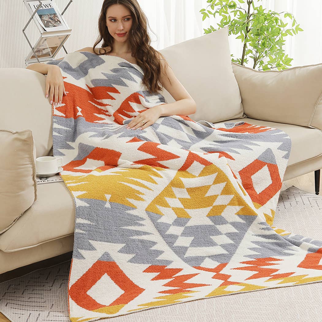 Tribal Pattern Cozy Soft Throw Blanket