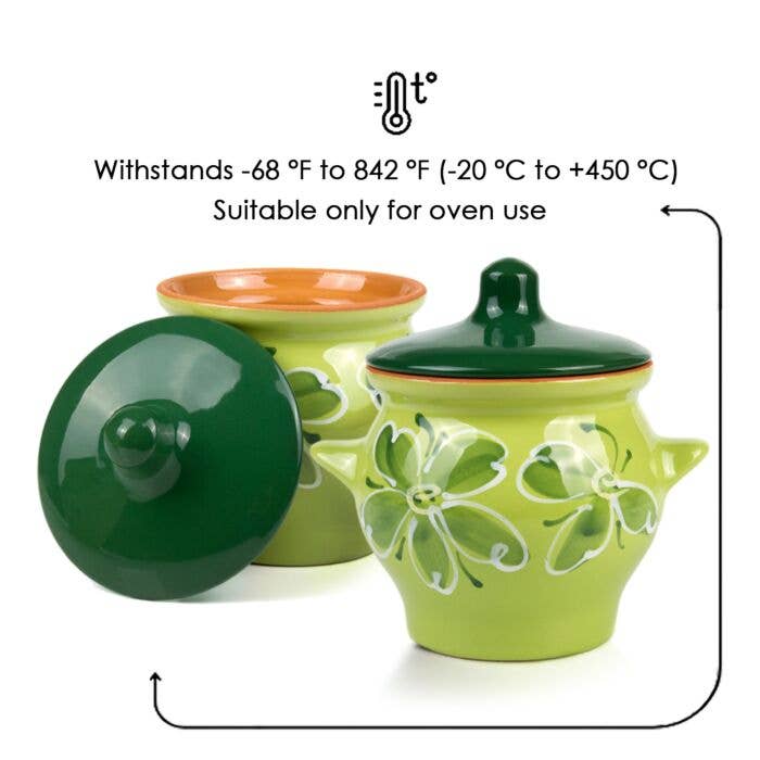 Stoneware Ramekins Set of 2 (Green)
