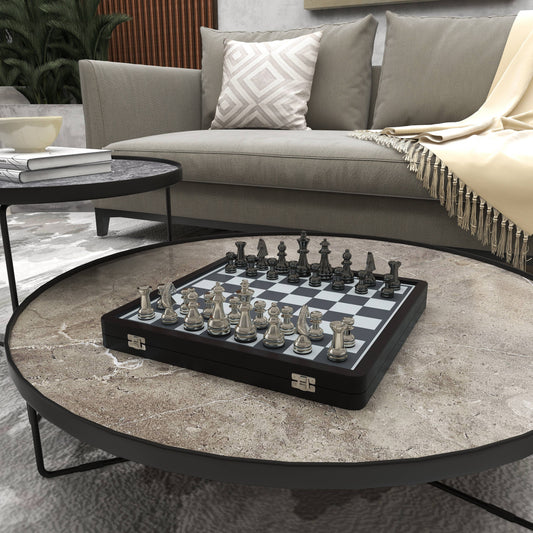 Traditional Black Aluminum Metal Game Set