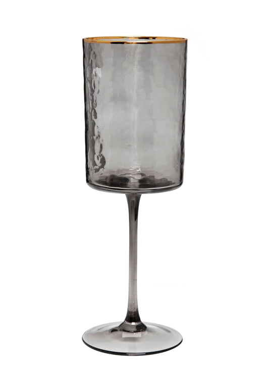 Smoked Square Shaped Wine Glasses