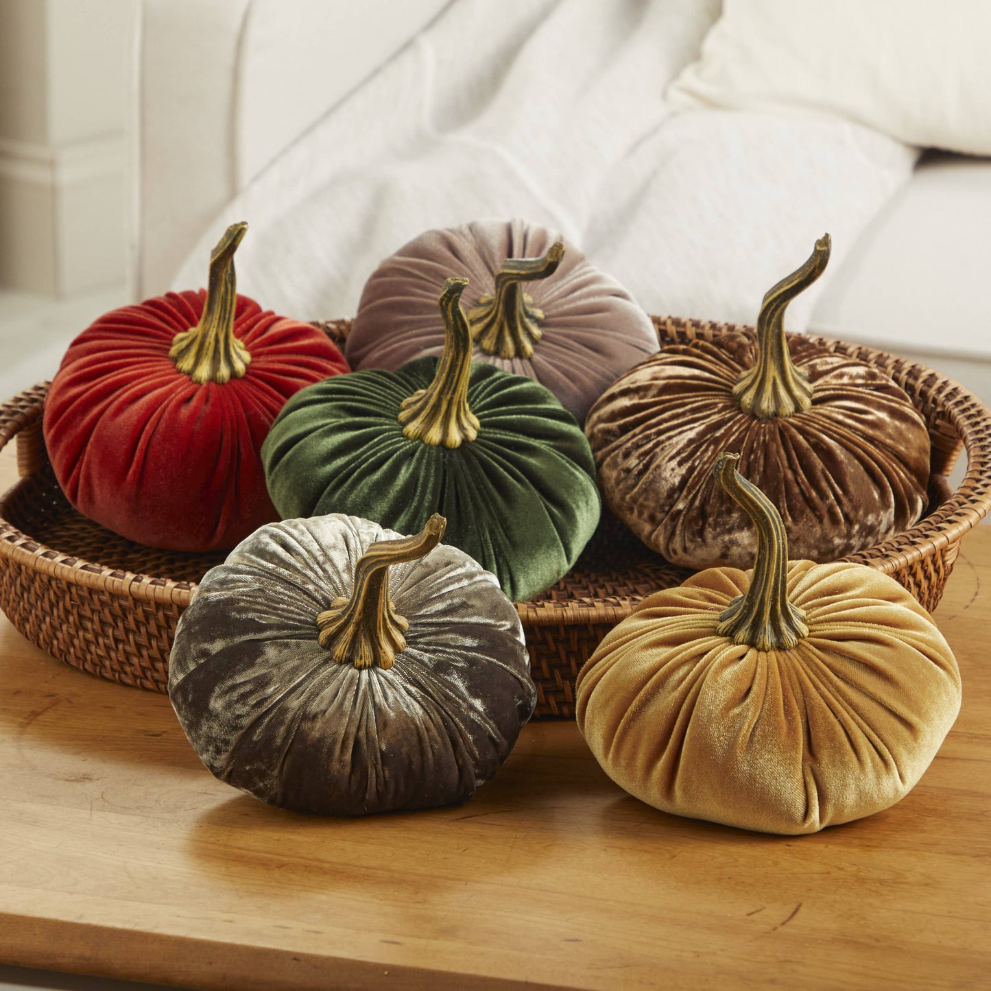 Pumpkin Large Velvet, Fall Decor, Shelf Sitter, Tablescape