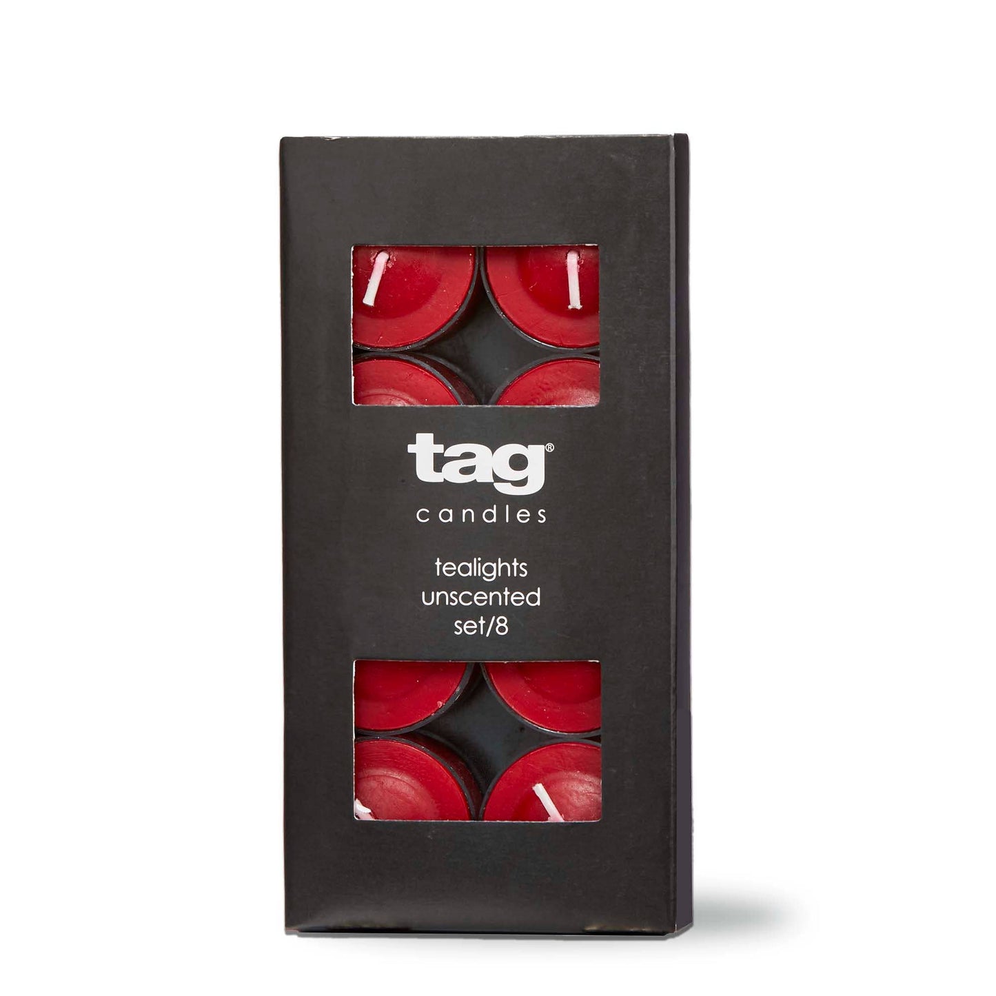 Color Studio Tealight Candles Paraffin Wax Set of 8 Cran