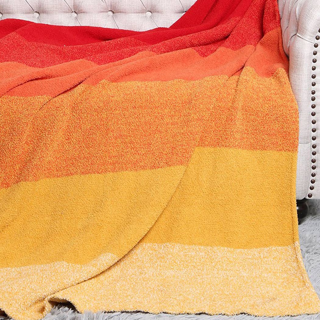 Sun Colorblock Luxury Soft Throw Blanket